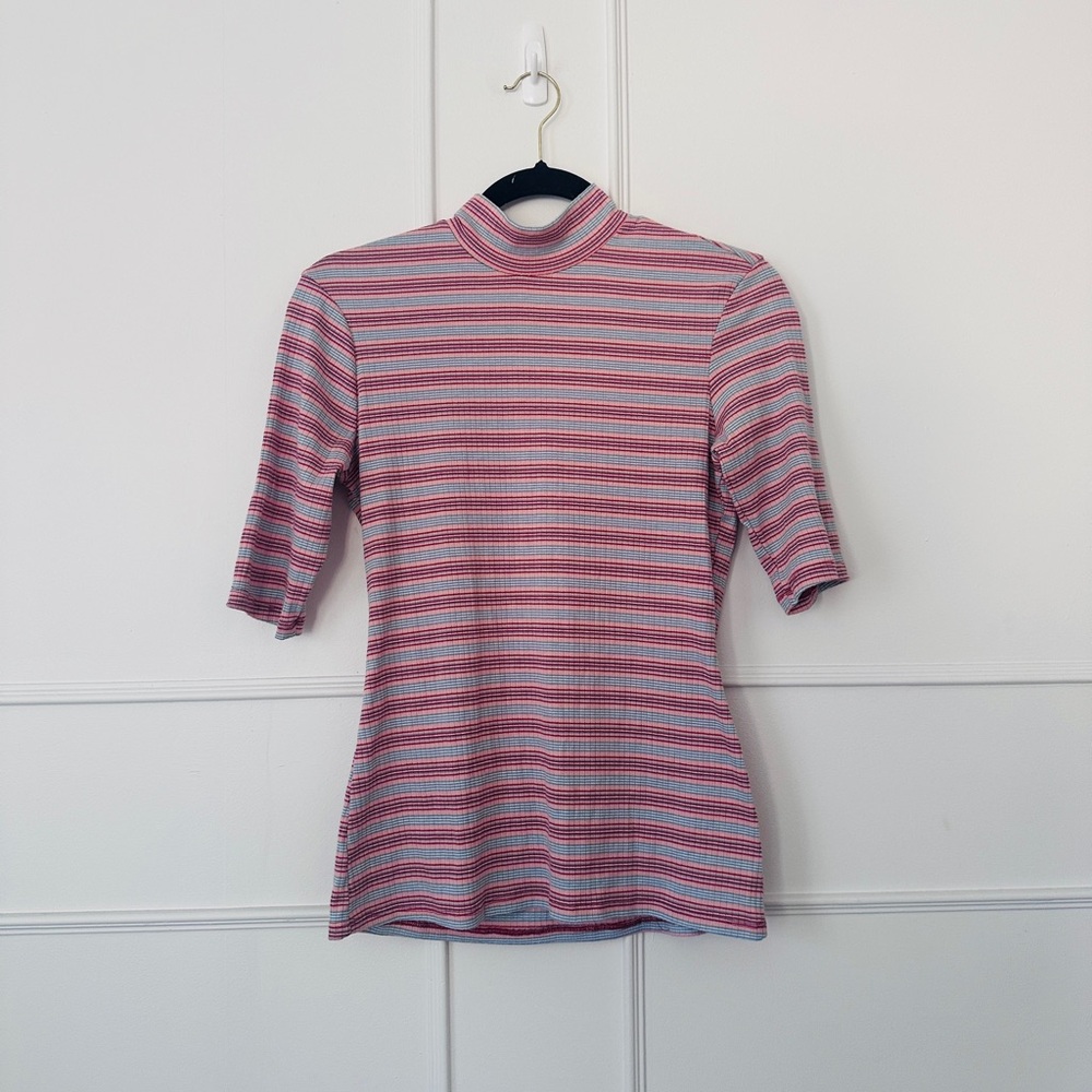 Michael Kors Striped Turtleneck 3/4 Sleeve NWT Size S $78